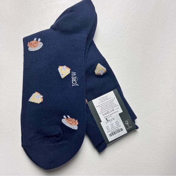 J.Crew Men's Thanksgiving Theme Graphic Design Trouser Socks Onesize - Picture 3 of 10